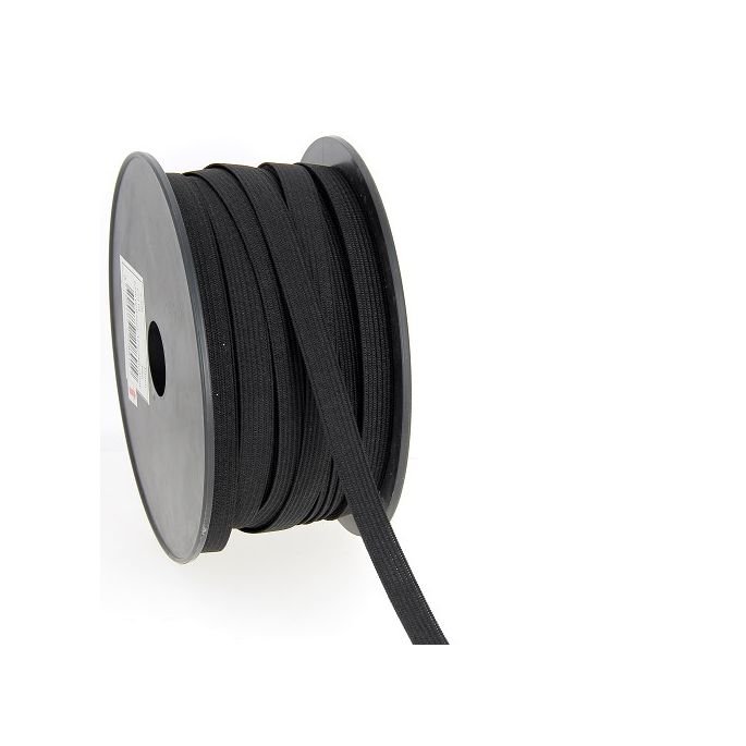 Woven Elastic Black 10mm (50m roll)
