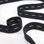 Buttonhole Elastic Black 20mm (by meter)
