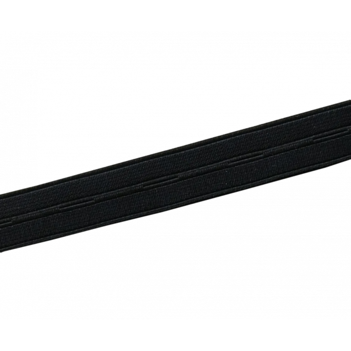 Elastique Boutonnière Noir 20mm (au mètre)