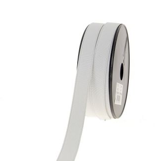 Ribbed Elastic White 20mm (by meter)