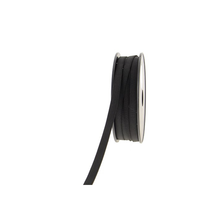 Ribbed Elastic Black 10mm (25m roll)