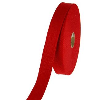 Cotton Webbing 23mm Red (15m roll)