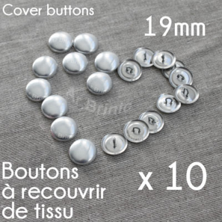 DIY fabric cover sewing button 19mm (10 buttons)