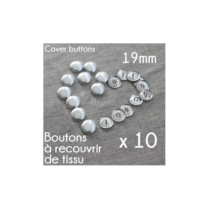 DIY fabric cover sewing button 19mm (10 buttons)