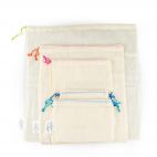 Organic Cotton Reusable Bags 9 pieces kit various sizes