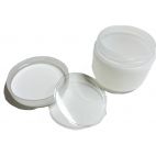 Pot cosmétique blanc PP 50ml avec couvercle et opercule